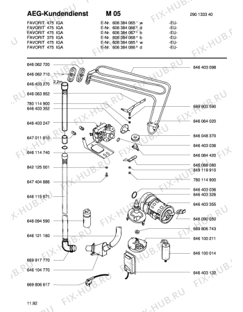 Взрыв-схема посудомоечной машины Aeg FAV475 I-B - Схема узла Section4